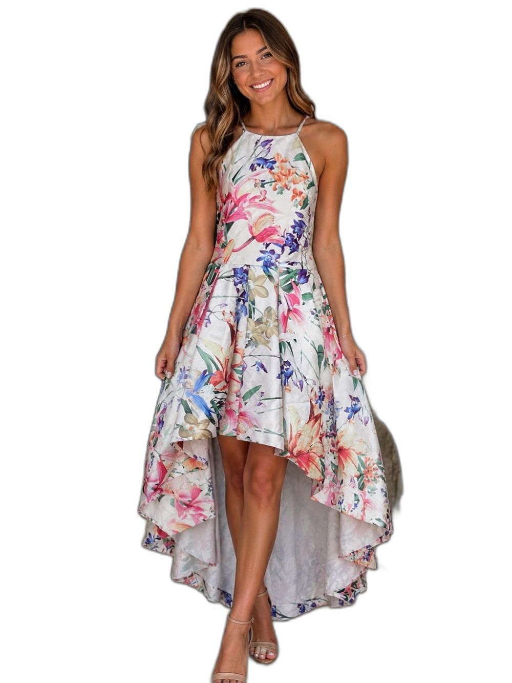 Speechless floral dress high low in size 0. Spaghetti strap & backless. Botanica